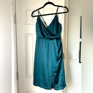 Lulu’s sleeveless mini teal blue large dress NWT